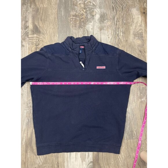 Vineyard Vines Dreamcloth Shep Shirt Long Sleeve 1/4 Zip Sweatshirt Medium Navy - Picture 6 of 7
